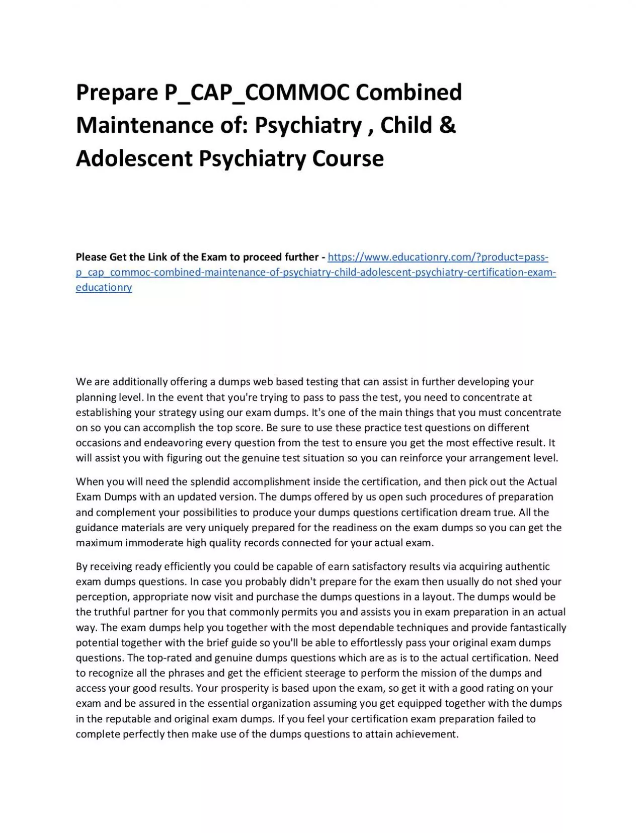 PDF-P_CAP_COMMOC Combined Maintenance of: Psychiatry , Child & Adolescent Psychiatry