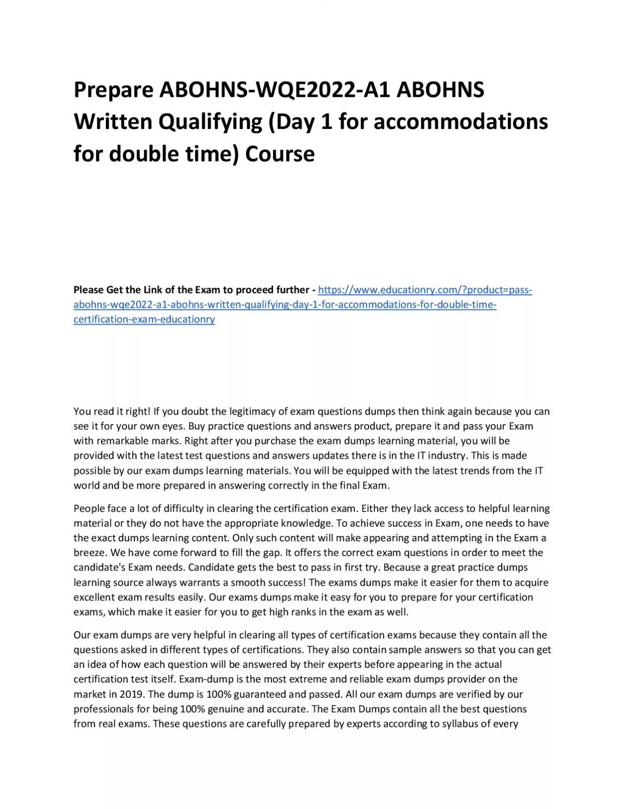 PDF-ABOHNS-WQE2022-A1 ABOHNS Written Qualifying (Day 1 for accommodations for double time)