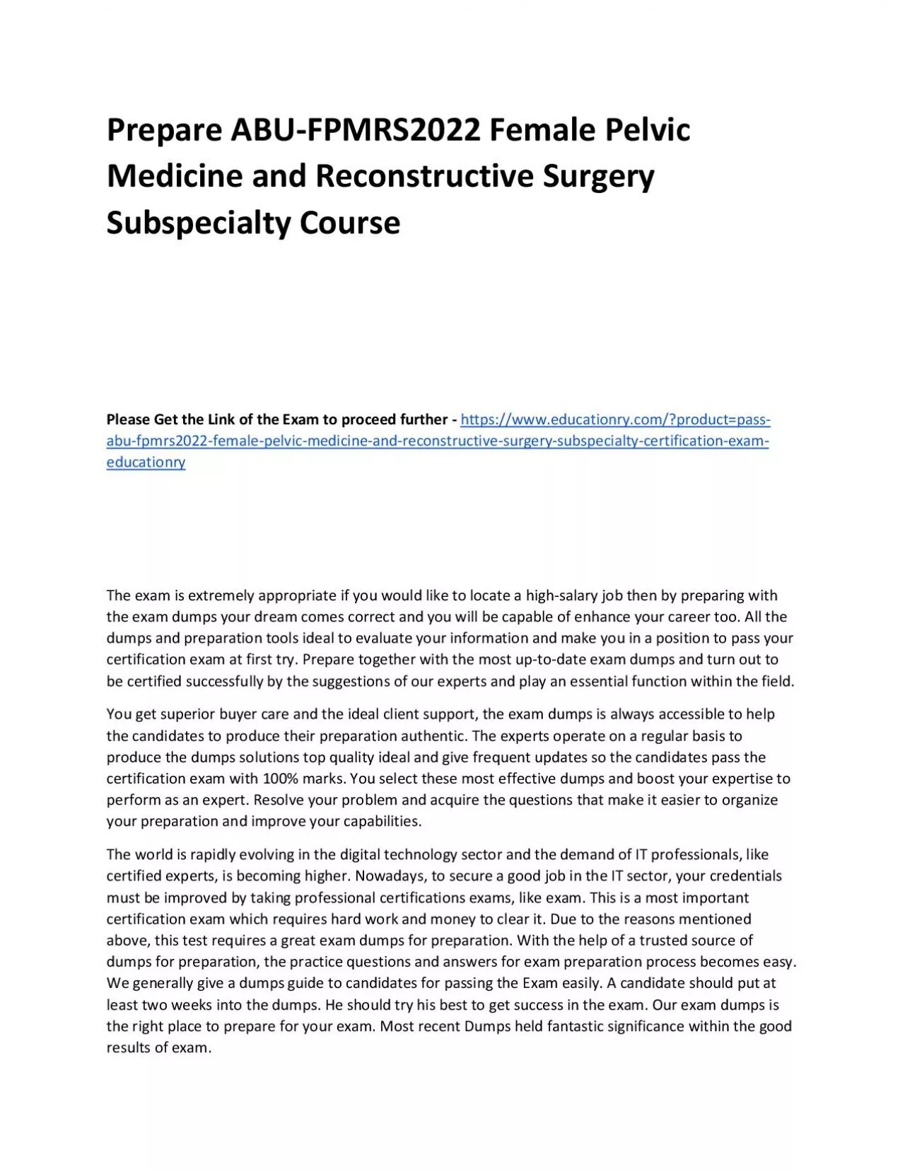 PDF-ABU-FPMRS2022 Female Pelvic Medicine and Reconstructive Surgery Subspecialty