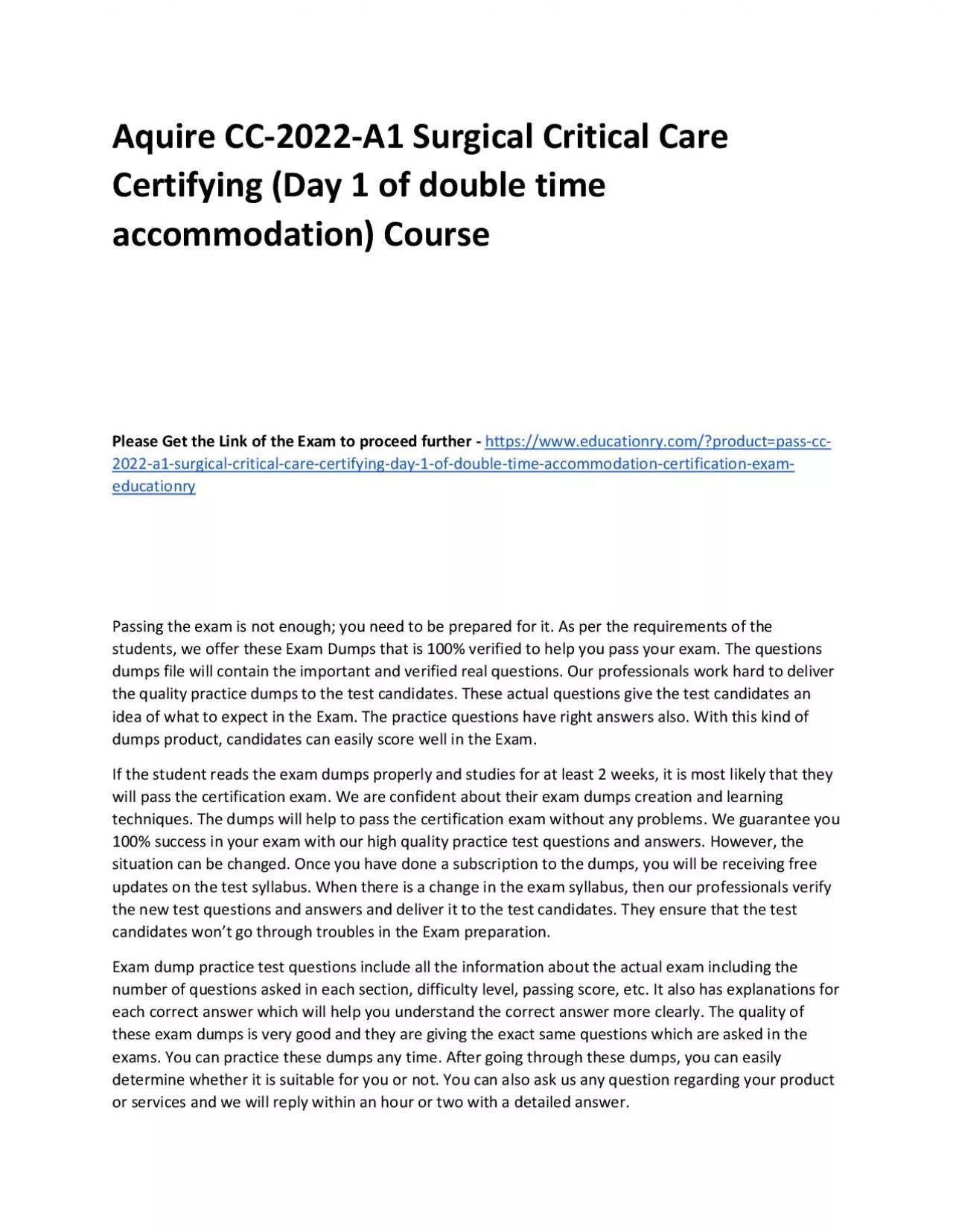 PDF-CC-2022-A1 Surgical Critical Care Certifying (Day 1 of double time accommodation)