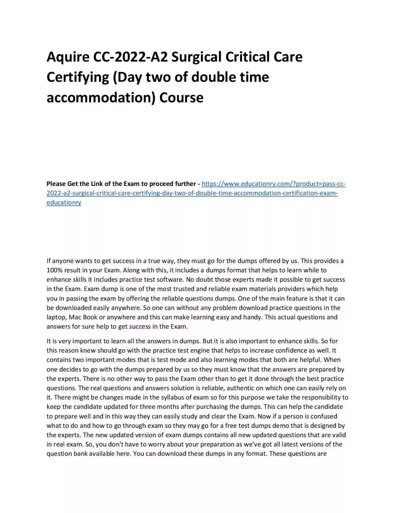 PDF-CC-2022-A2 Surgical Critical Care Certifying (Day two of double time accommodation)