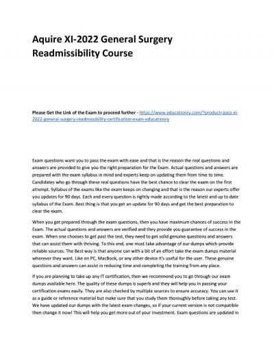 XI-2022 General Surgery Readmissibility