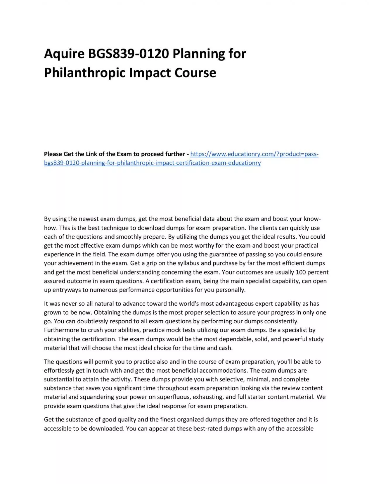 PDF-BGS839-0120 Planning for Philanthropic Impact