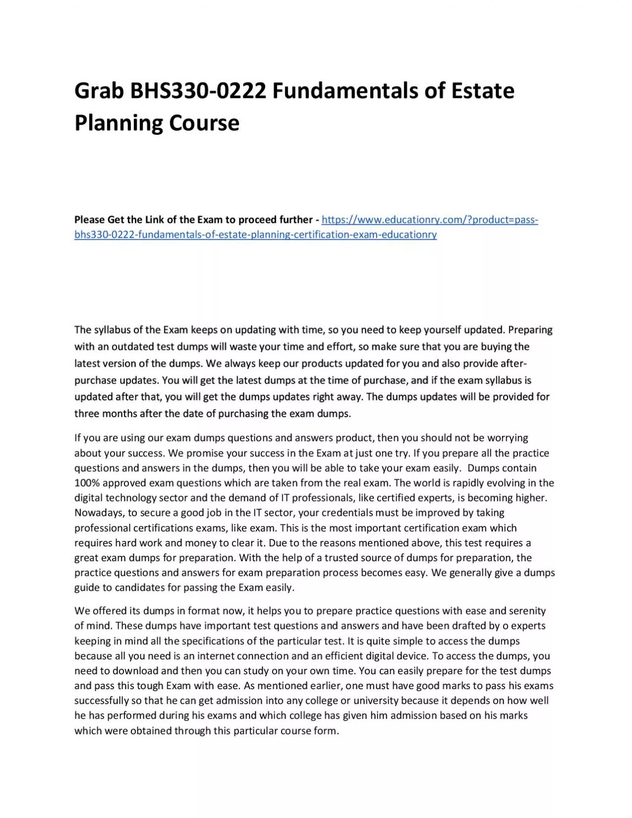 PDF-BHS330-0222 Fundamentals of Estate Planning