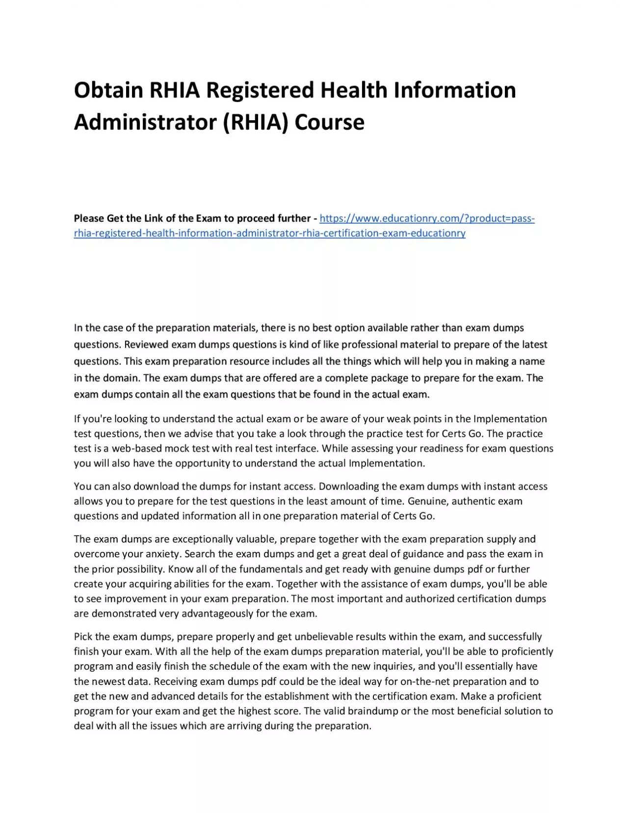 PDF-RHIA Registered Health Information Administrator (RHIA)