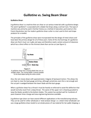 Guillotine vs. Swing Beam Shear