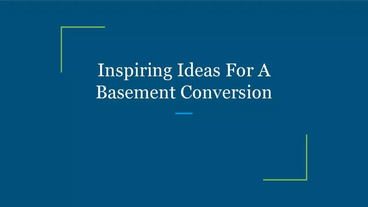 PDF-Inspiring Ideas For A Basement Conversion