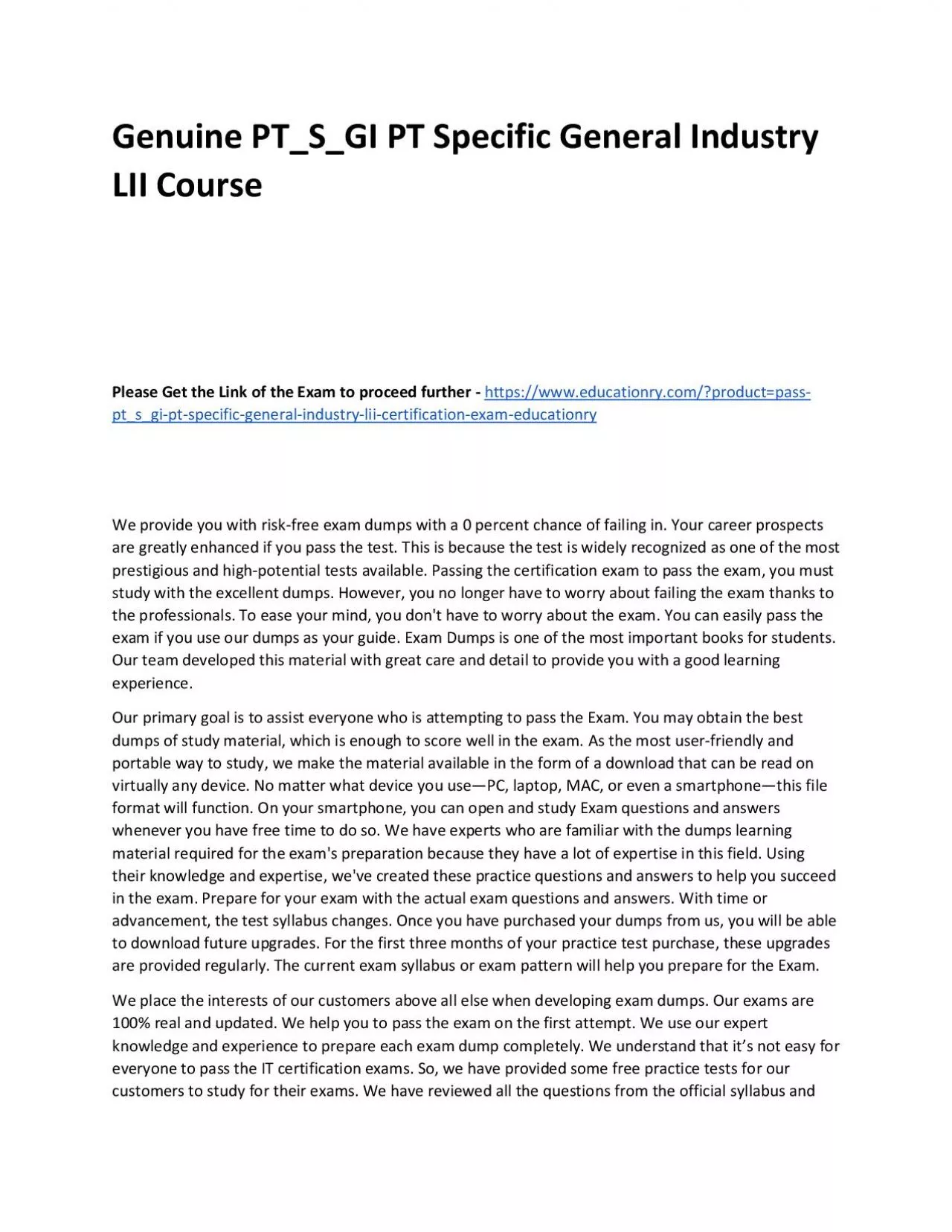 PDF-PT_S_GI PT Specific General Industry LII