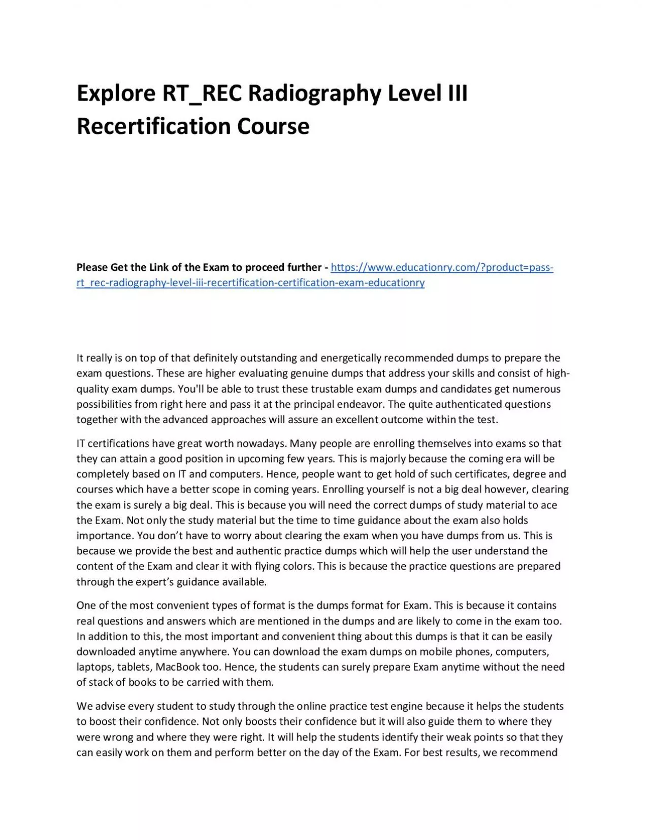 PDF-RT_REC Radiography Level III Recertification