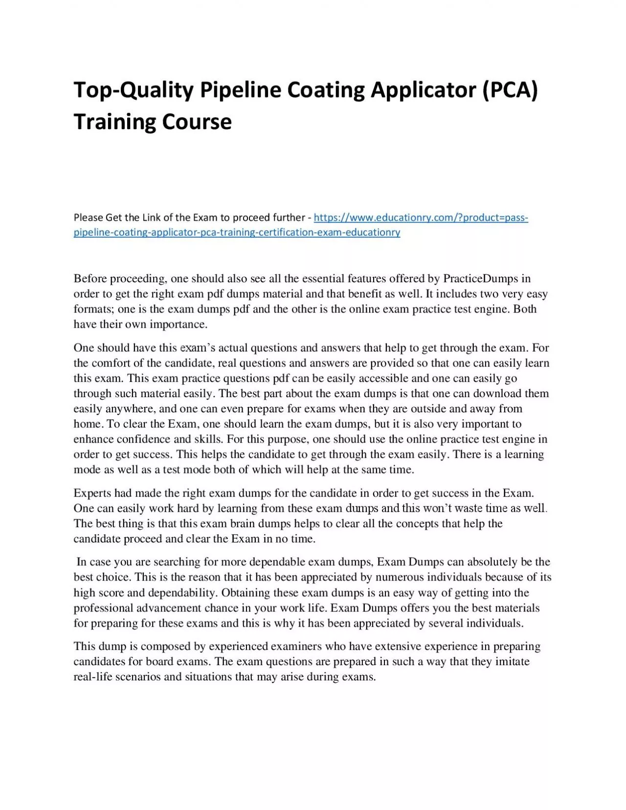 PDF-Top-Quality Pipeline Coating Applicator (PCA) Training Practice Course