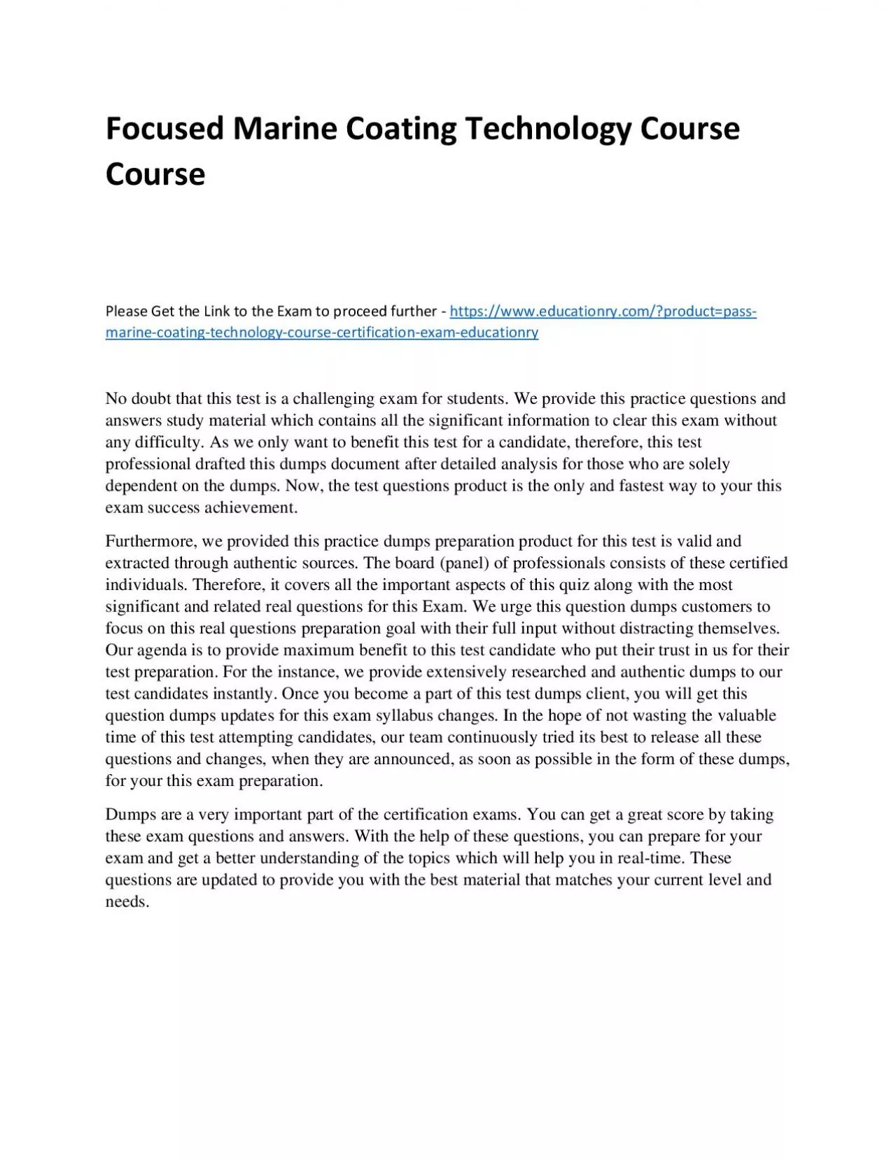 PDF-Focused Marine Coating Technology Practice Course