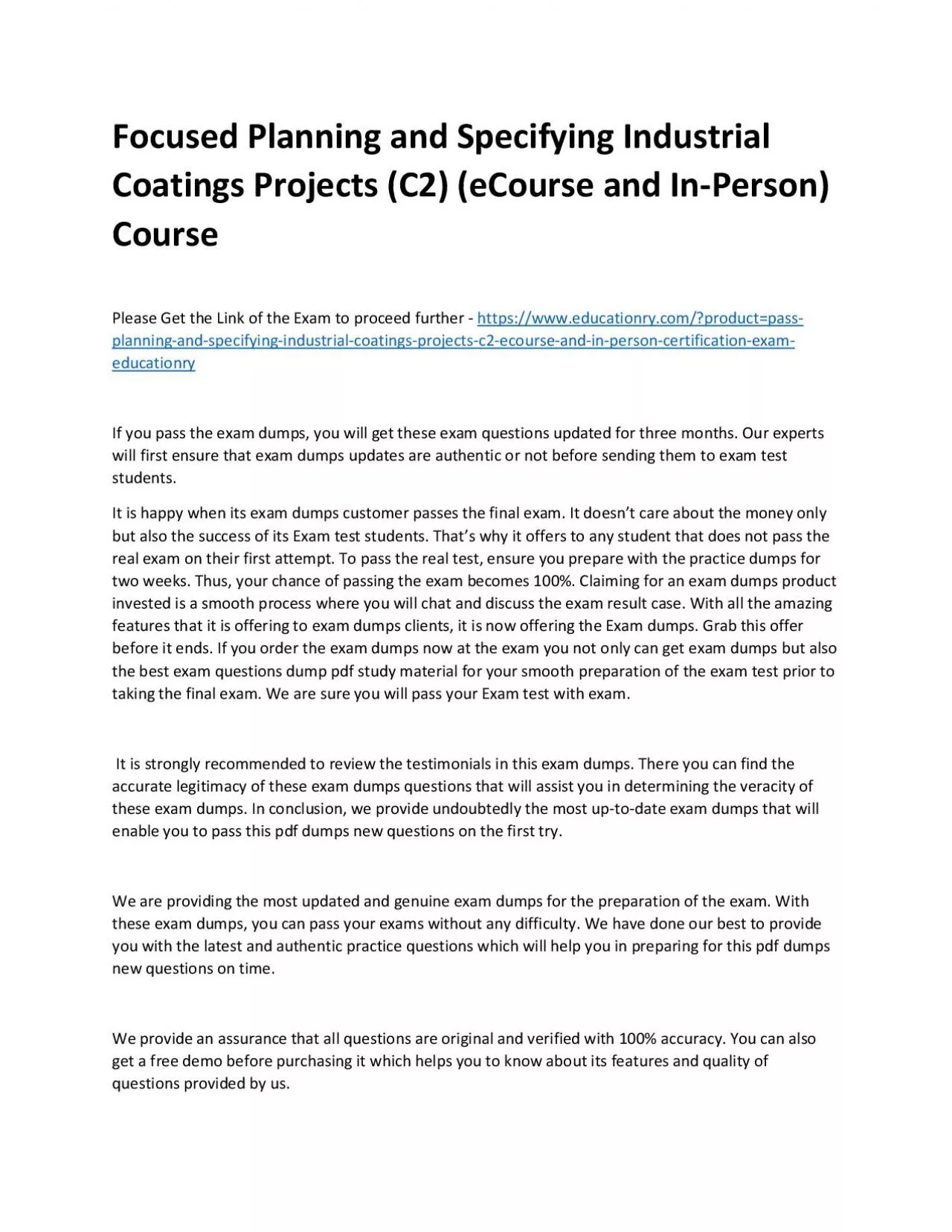 PDF-Focused Planning and Specifying Industrial Coatings Projects (C2) (eCourse and In-Person)