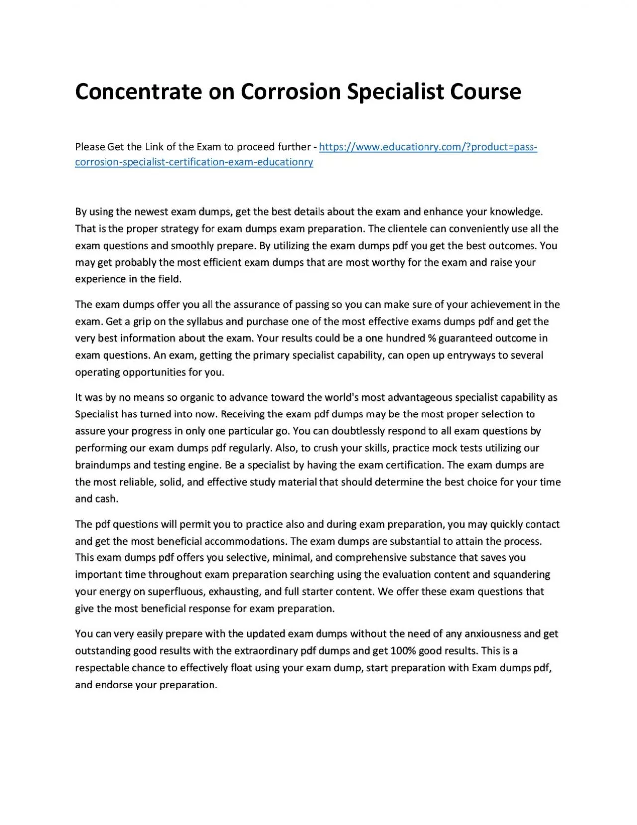 PDF-Concentrate on Corrosion Specialist Practice Course