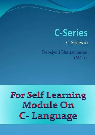 [BEST]-C-Series: C Language Series 1