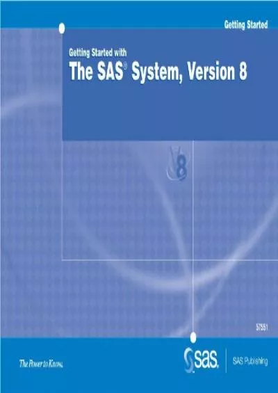 [FREE]-Getting Started With the SAS System: Version 8 (Getting Started Series (Cary, N.C.).)