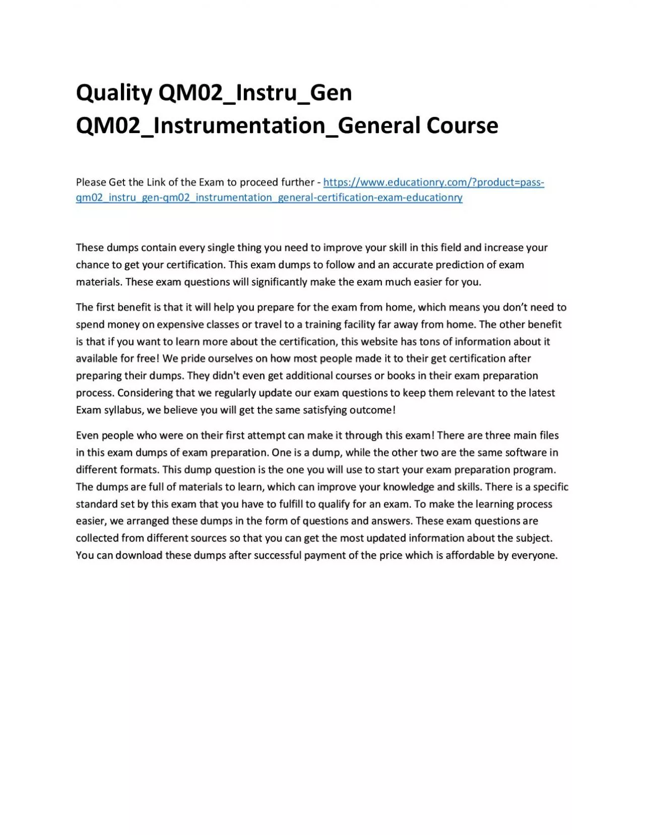 PDF-Quality QM02_Instru_Gen QM02_Instrumentation_General Practice Course