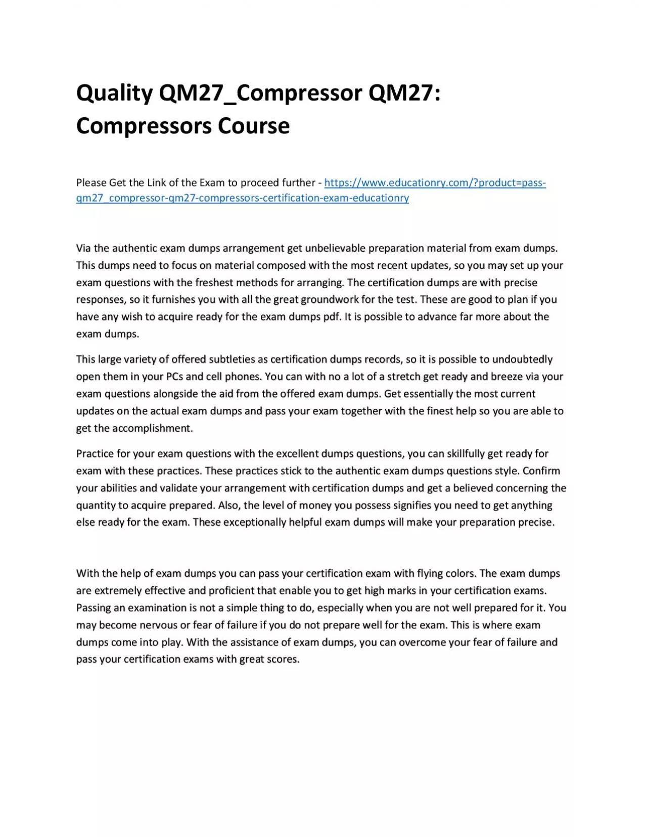 PDF-Quality QM27_Compressor QM27: Compressors Practice Course