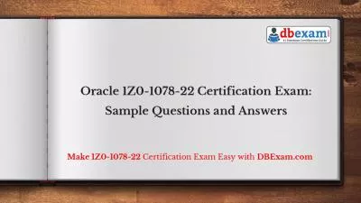 Oracle 1Z0-1078-22 Certification Exam: Sample Questions and Answers