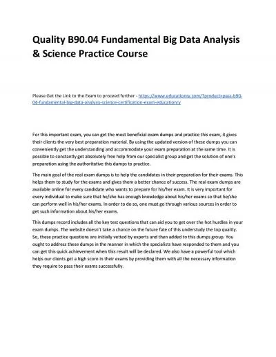 Quality B90.03 Big Data Analysis & Technology Lab Practice Course