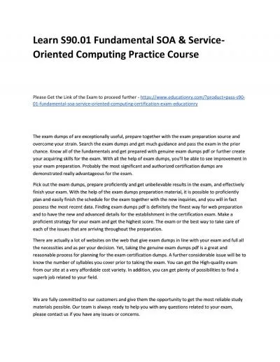 S90.01 Fundamental SOA & Service-Oriented Computing