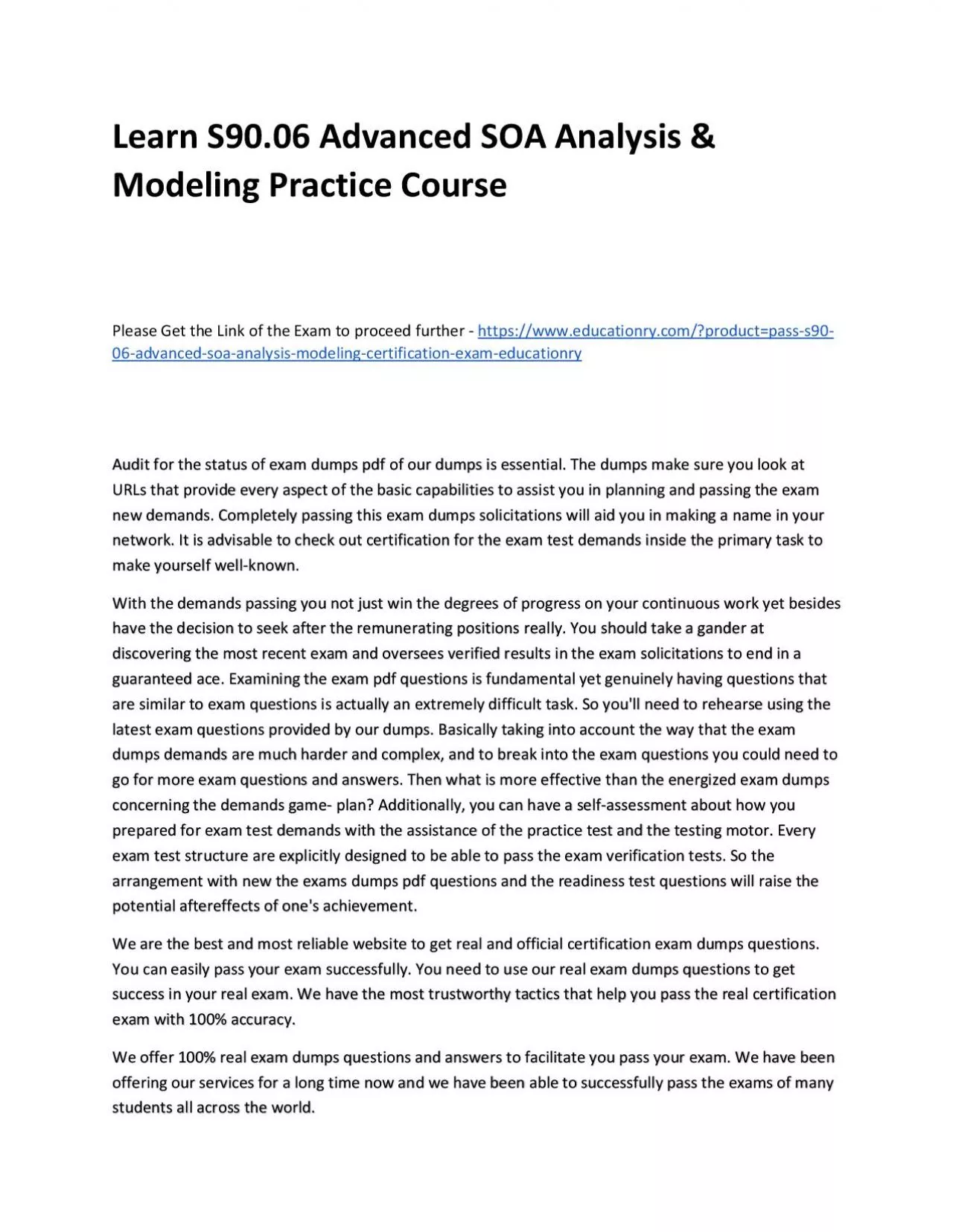 PDF-S90.06 Advanced SOA Analysis & Modeling