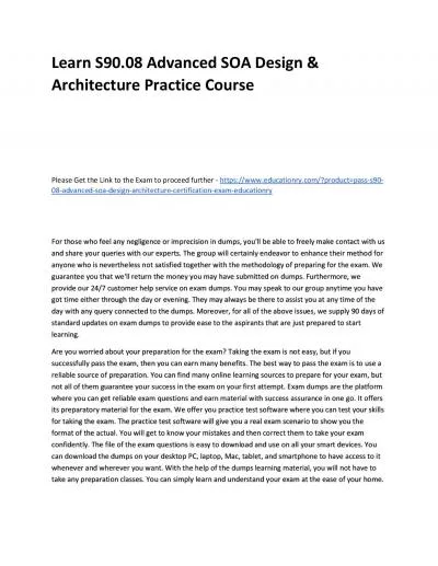 S90.08 Advanced SOA Design & Architecture