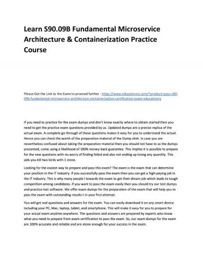 S90.09B Fundamental Microservice Architecture & Containerization