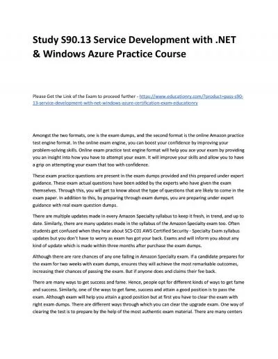 S90.13 Service Development with .NET & Windows Azure