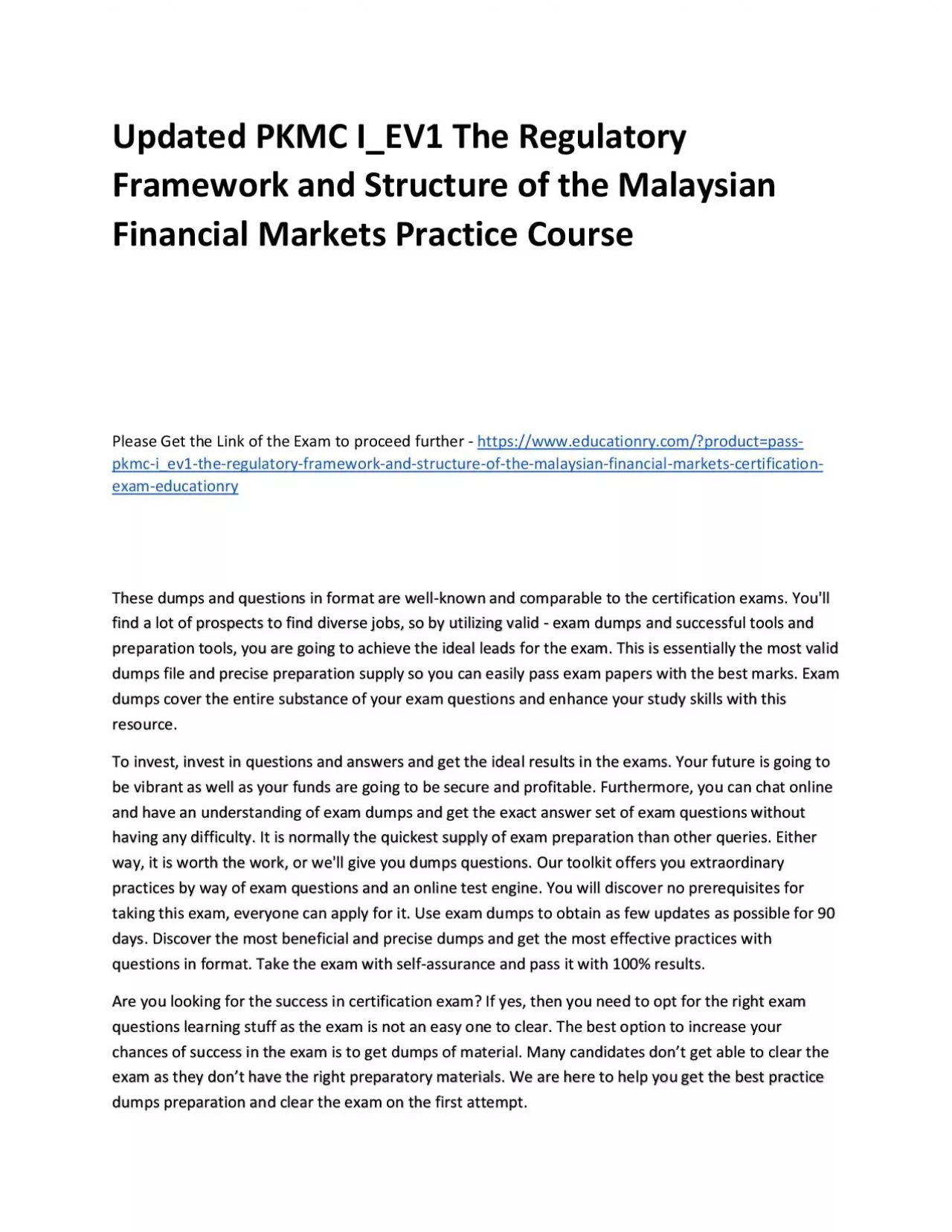 PDF-Updated PKMC I_EV1 The Regulatory Framework and Structure of the Malaysian Financial Markets