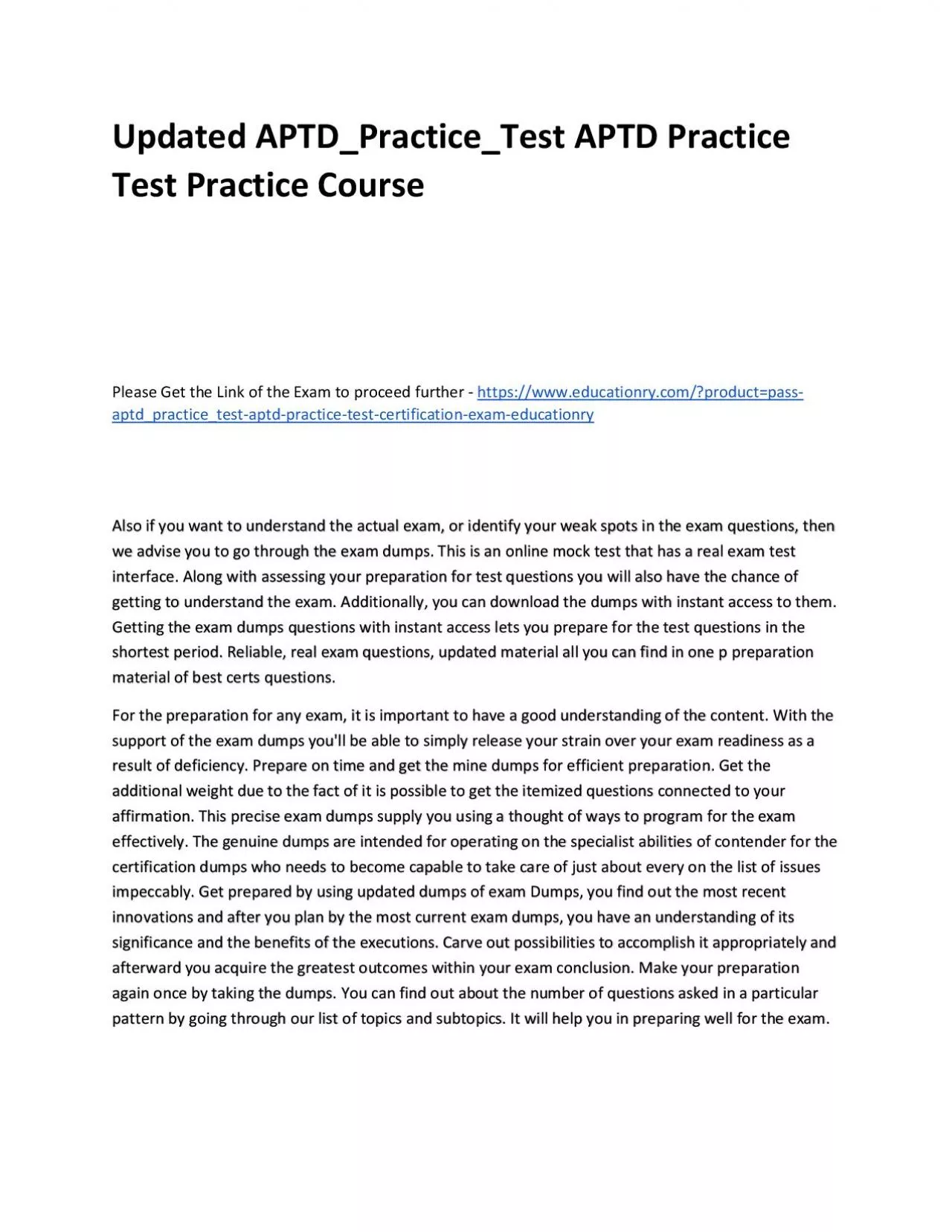 PDF-Updated APTD_Practice_Test APTD Practice Test Practice Course