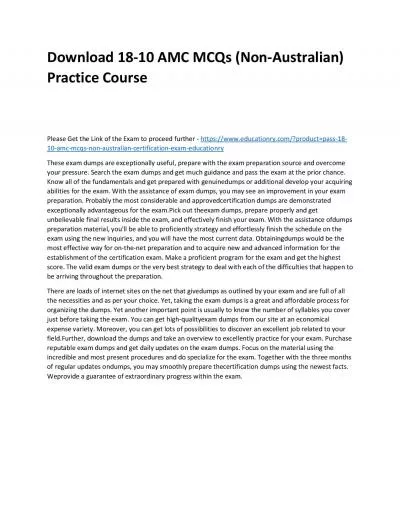 Download 18-10 AMC MCQs (Non-Australian) Practice Course