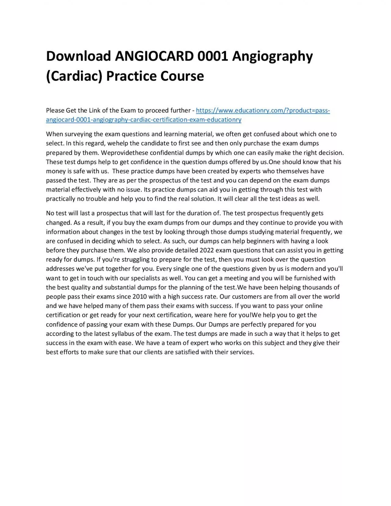 PDF-Download ANGIOCARD 0001 Angiography (Cardiac) Practice Course