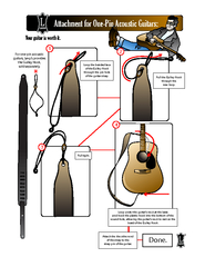 Done.For one-pin acousticguitars, Levy’s providesthe Gulley Hook,