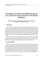 Processes, factors and consequences of gully erosion; investigations i