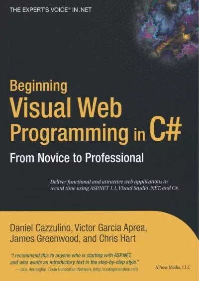[READ]-Beginning Visual Web Programming in C