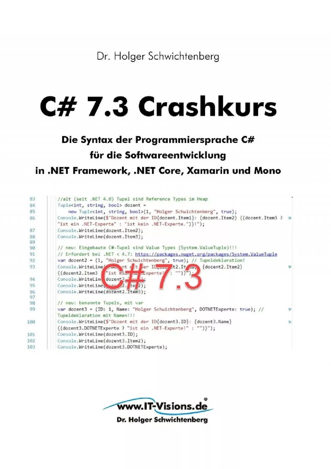 PDF-[FREE]-C 7.3 Crashkurs: Die Syntax der Programmiersprache C für die Softwareentwicklung