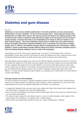 Diabetes and gum diseaseMAY 2013. – Diabetes is a very common hea
