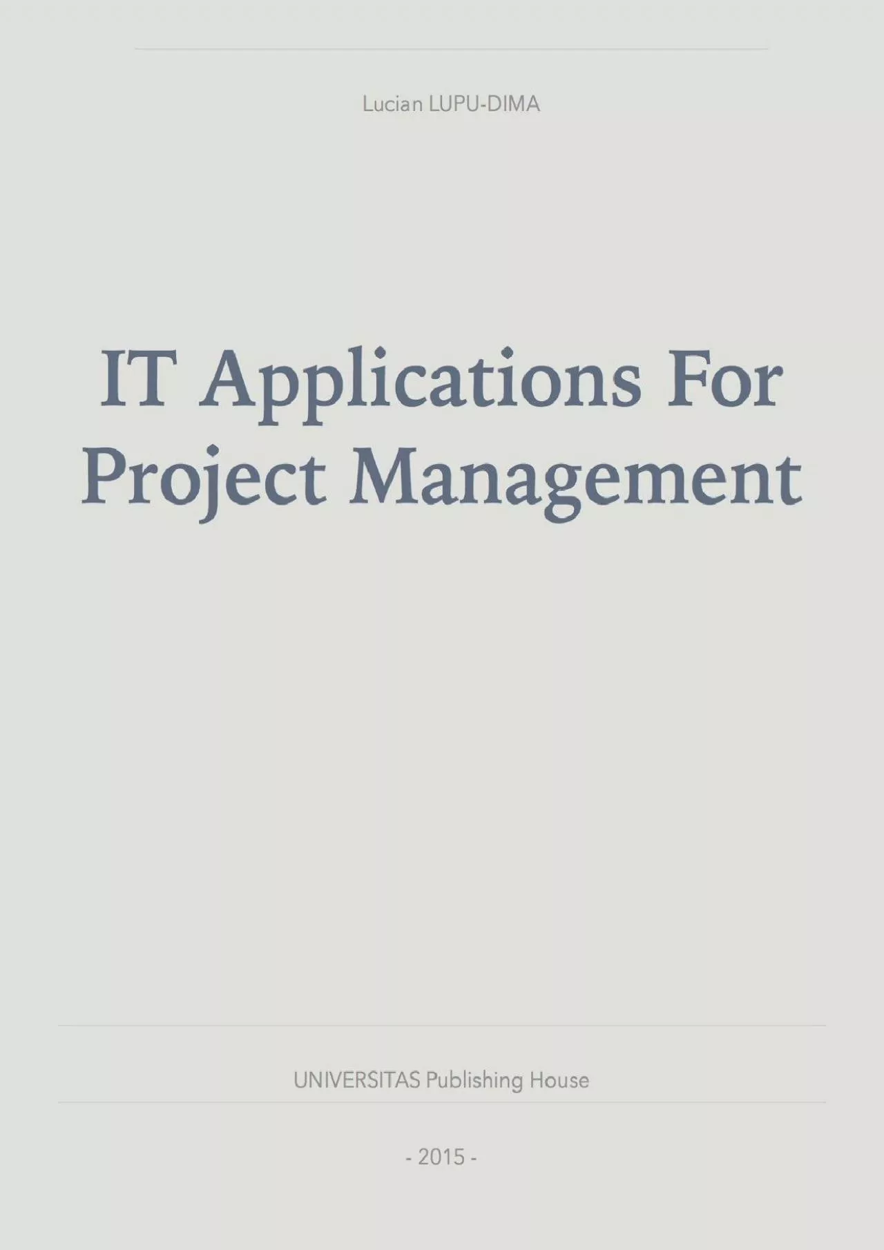 PDF-(BOOK)-IT applications for Project Management