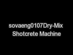 sovaeng0107Dry-Mix Shotcrete Machine