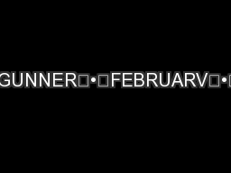 THE	GUNNER	•	FEBRUARV	•	nLmo