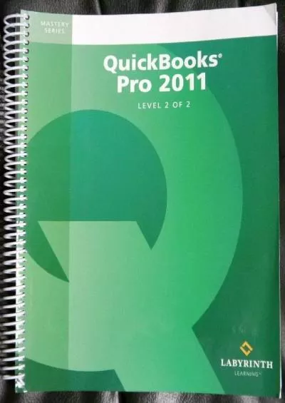 (BOOK)-QuickBooks Pro 2011: Level 2