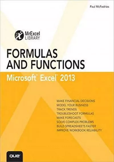 (BOOK)-Excel 2013 Formulas and Functions (Mrexcel Library)