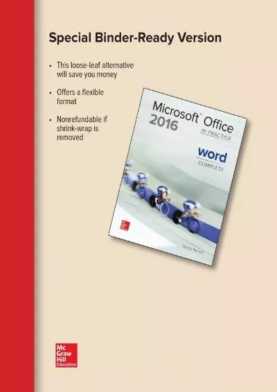 (EBOOK)-Looseleaf for Microsoft Office Word 2016 Complete: In Practice