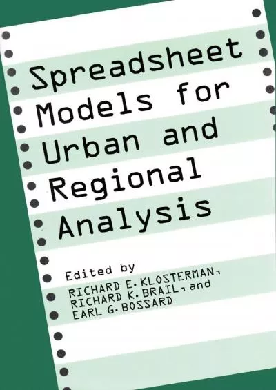 (BOOK)-Spreadsheet Models for Urban and Regional Analysis