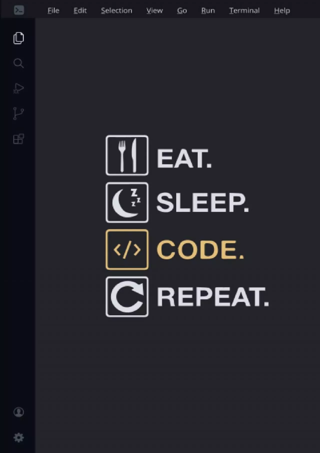 [DOWLOAD]-Developer IDE Notebook, EAT. SLEEP. CODE. REPEAT. ,Computer Software Premium:
