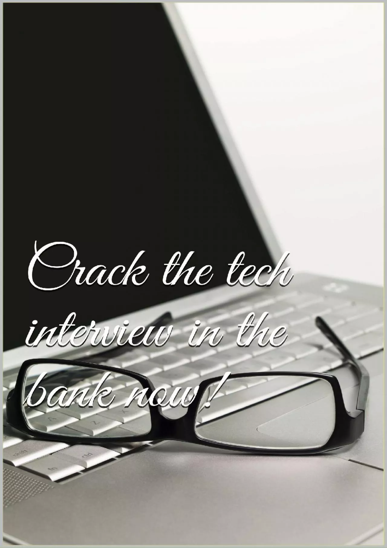 PDF-[eBOOK]-Crack the tech interview in the bank now