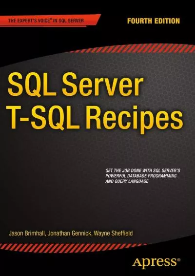 [READING BOOK]-SQL Server T-SQL Recipes