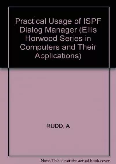 [READING BOOK]-Rudd: Practical Usage of Ispf Dialog Manager