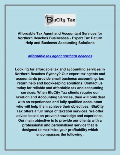 Affordable Tax Agent and Accountant Services for Northern Beaches Businesses - Expert Tax Return Help and Business Accounting Solutions