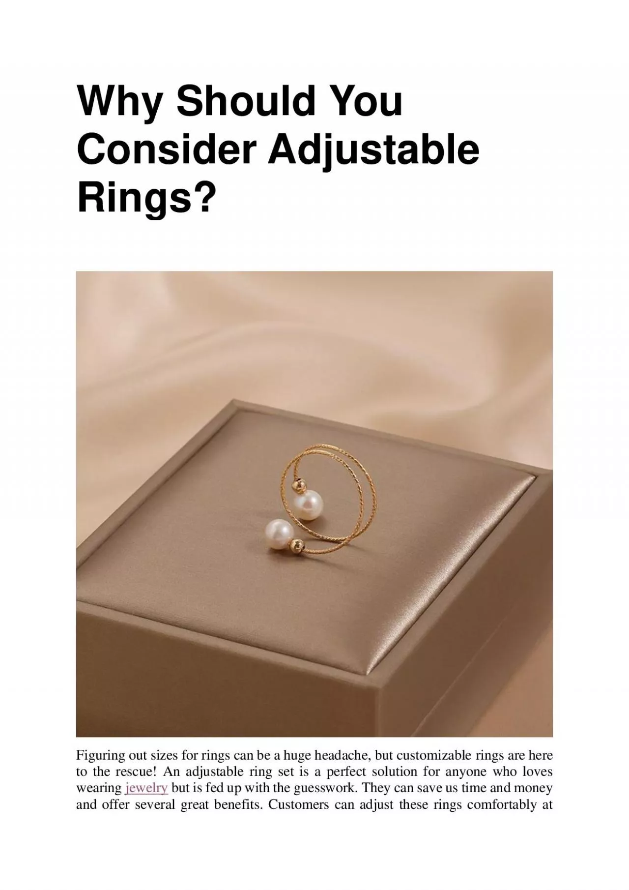 PDF-Why Should You Consider Adjustable Rings?